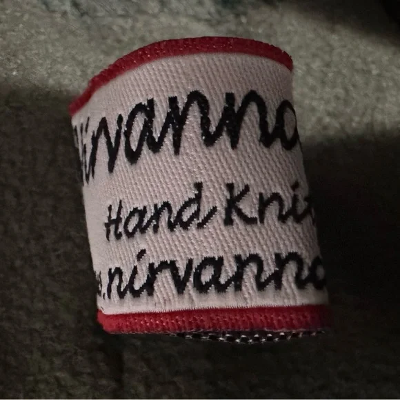 027 Nirvanna | Designs in Nepal | Green Hand-Knit Winter Hat (One Size) - Picture 4 of 7